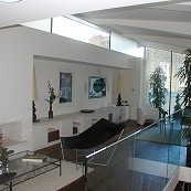 Modern white sitting room